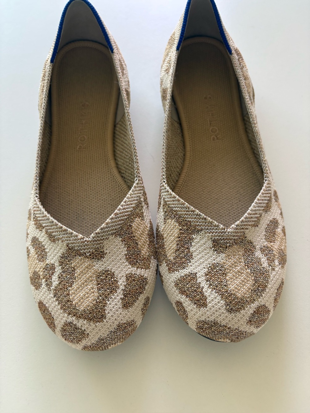 Rothy’s Shimmer Desert Cat Women’s Ballet Flats in Beige Gold Size 8.5 - Picture 3 of 11